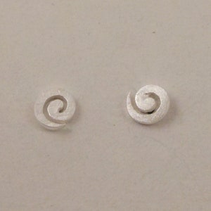 Ohrstecker Silber, Spirale Bild 2