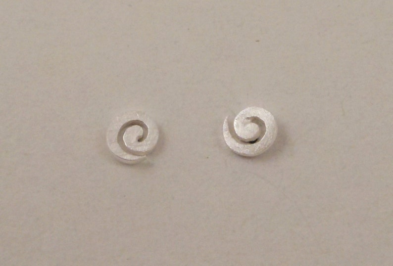 Ohrstecker Silber, Spirale Bild 2