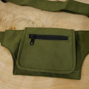 Belt bag, hip bag, bum bag made of solid canvas fabric in different colors image 7