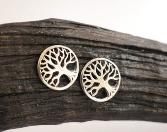 Tree of Life stud earrings, 925 silver
