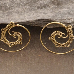 Brass earrings image 4