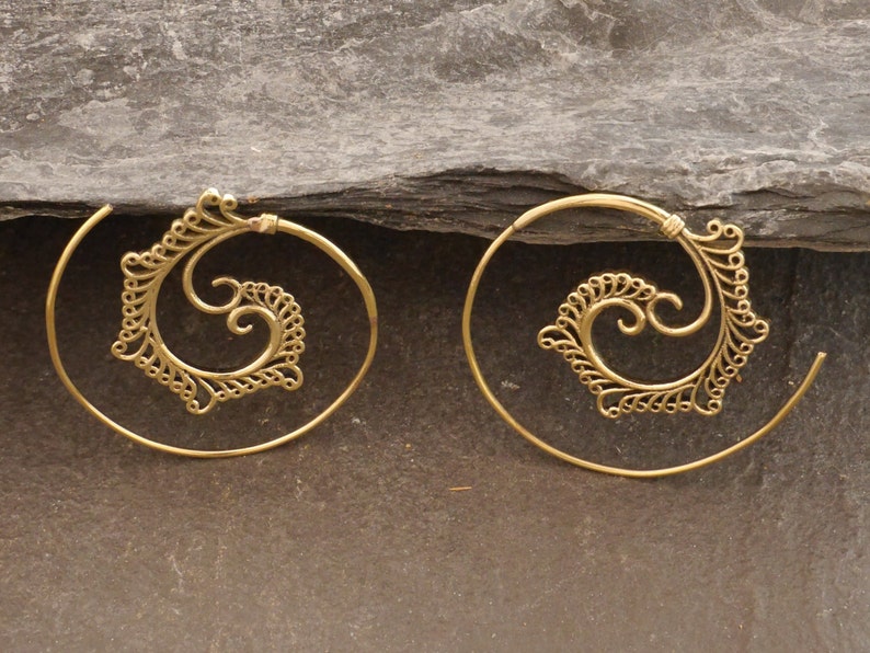 Brass earrings image 4