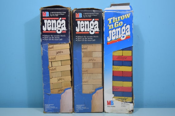 Lot of 3 Jenga Games Regular & Throw N' Go Jenga 