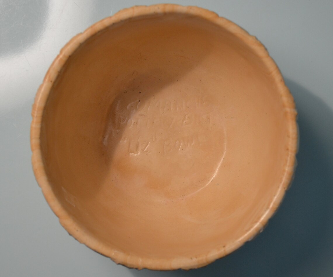Comanche Pottery East Liz Bowl Rare Handmade Pottery Heavy Etsy