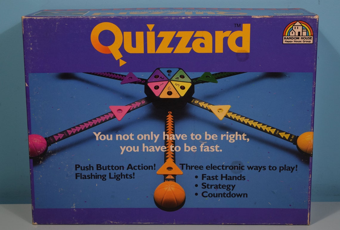 Quizzard Electronic Trivia Game 1988 Vintage Educational Etsy