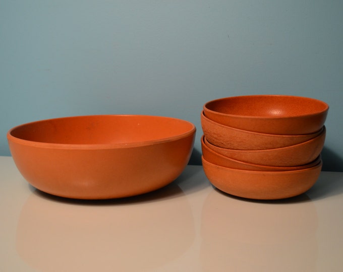 Ellingers Agatized Wood Bowls Set of Six 6 Agatized Wood Bowls Serving Snack Chip Bowl Set Etsy