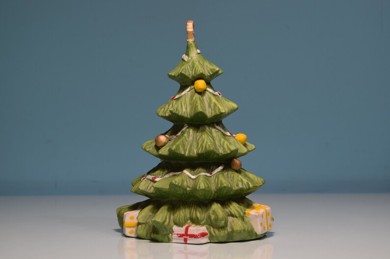 Vintage Music Box Porcelain Ceramic Christmas Tree By Mann Etsy