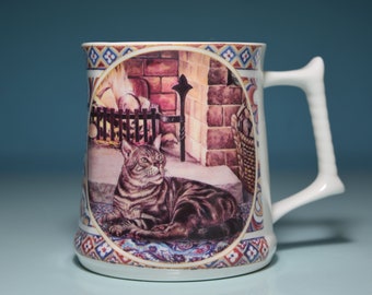 Cat Themed Hand Crafted Coffee Cup Mug By Superior Ceramics Fine Bone China Made In England