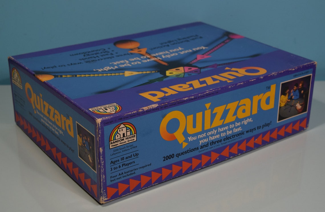 Quizzard Electronic Trivia Game 1988 Vintage Educational Etsy