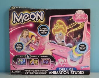 Disney Princess Meon Deluxe Neon Animation Studio Toy - Never Played! Similar to Lite Brite