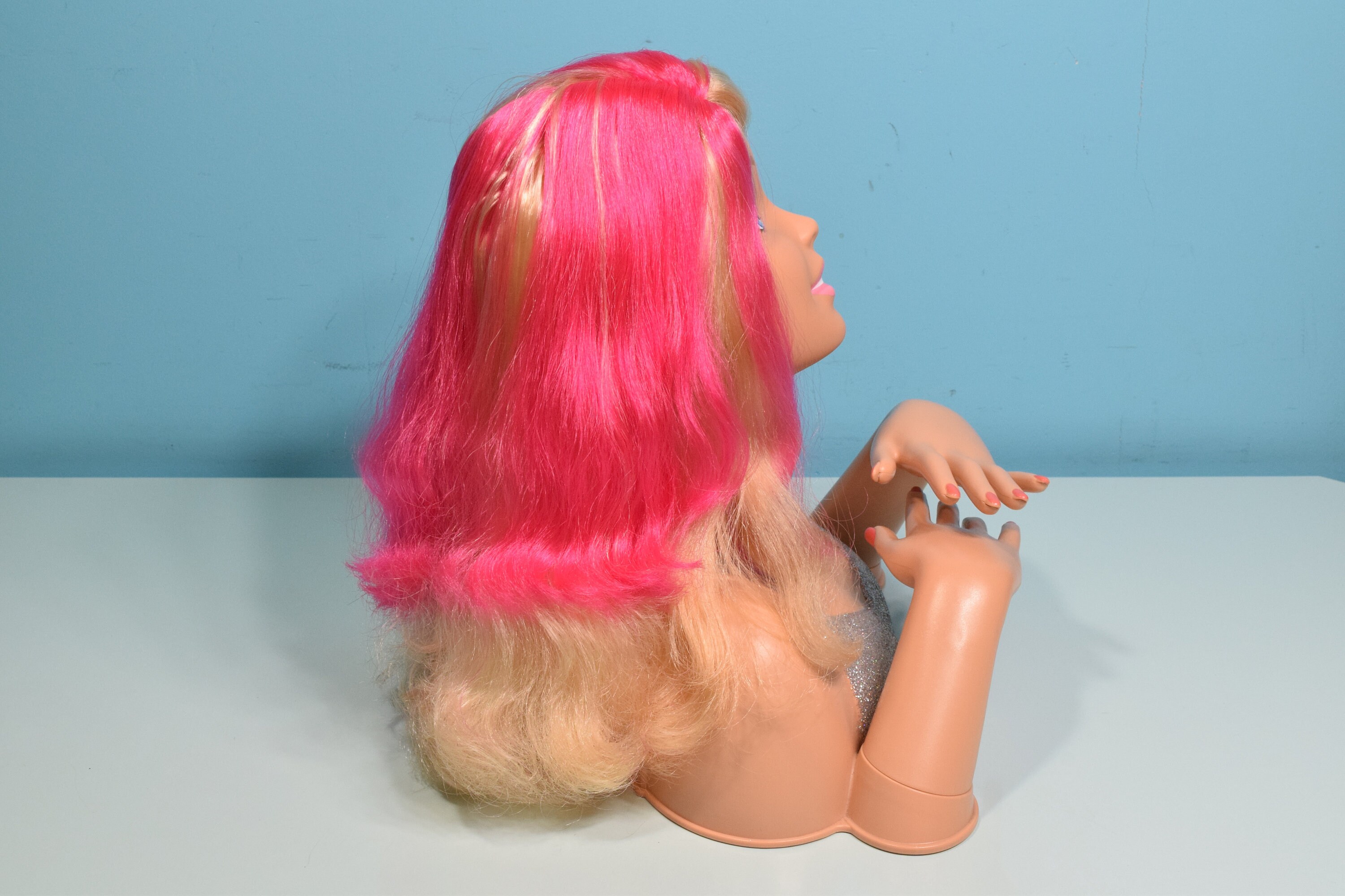 Barbie Styling Head Pink Hair & Nails - Etsy