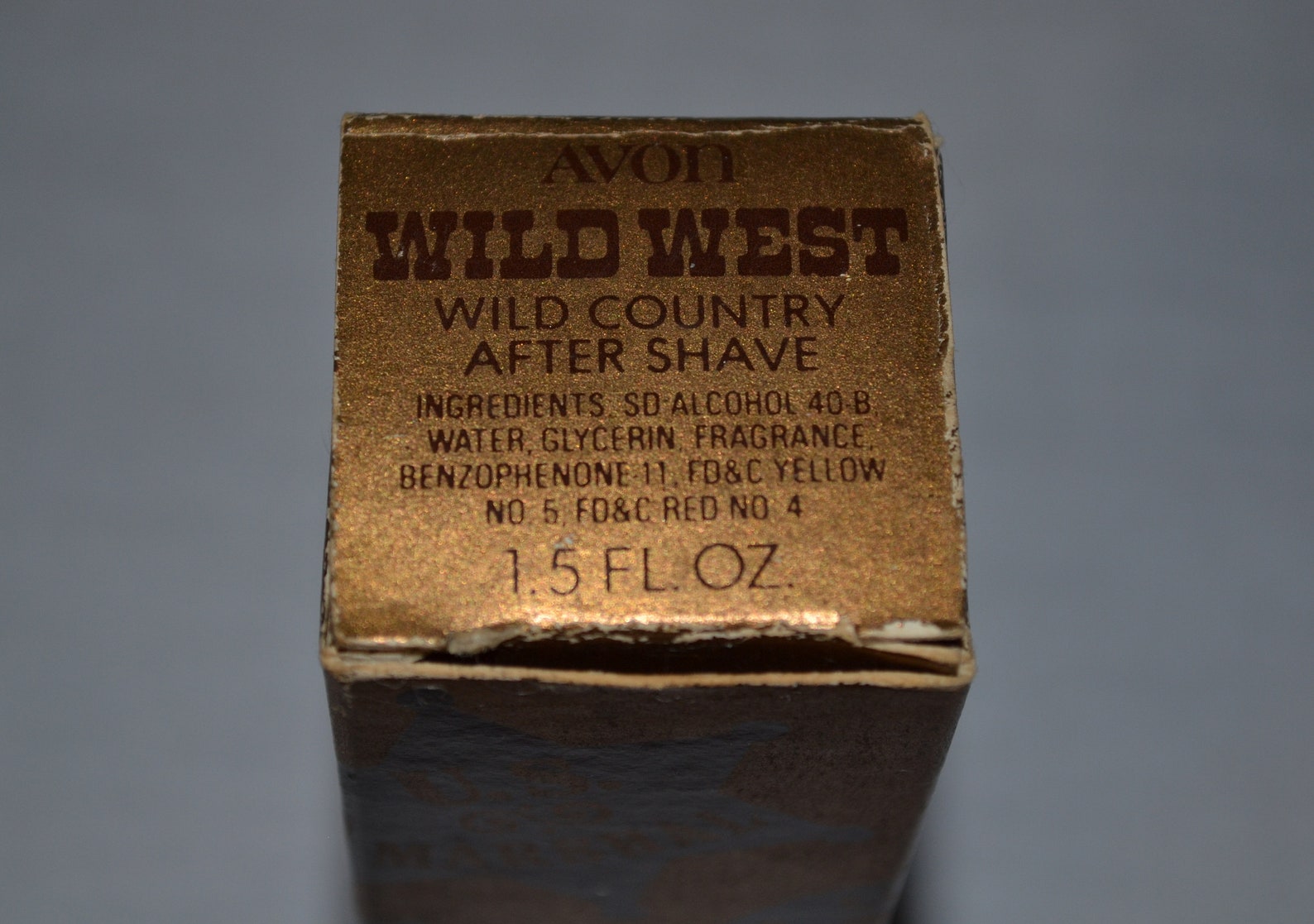 NEW IN BOX Vintage Bullet wild West Cologne Bottle Metallic Finish Rare Avon Hunting Themed