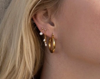 Bold Gold Hoops - Gold Statement Hoops - Gold Hoop Earrings - Statement Earrings - Trendy Hoops - Trendy Jewelry - Gold Jewelry - Gifts