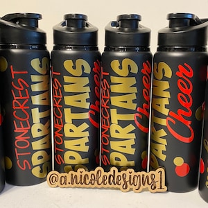 Cheerleading Water Bottles  / Cheerleading Water Bottle/Cheer Gifts/Gifts for Cheerleaders/Personalized water bottles/ Cheerleader