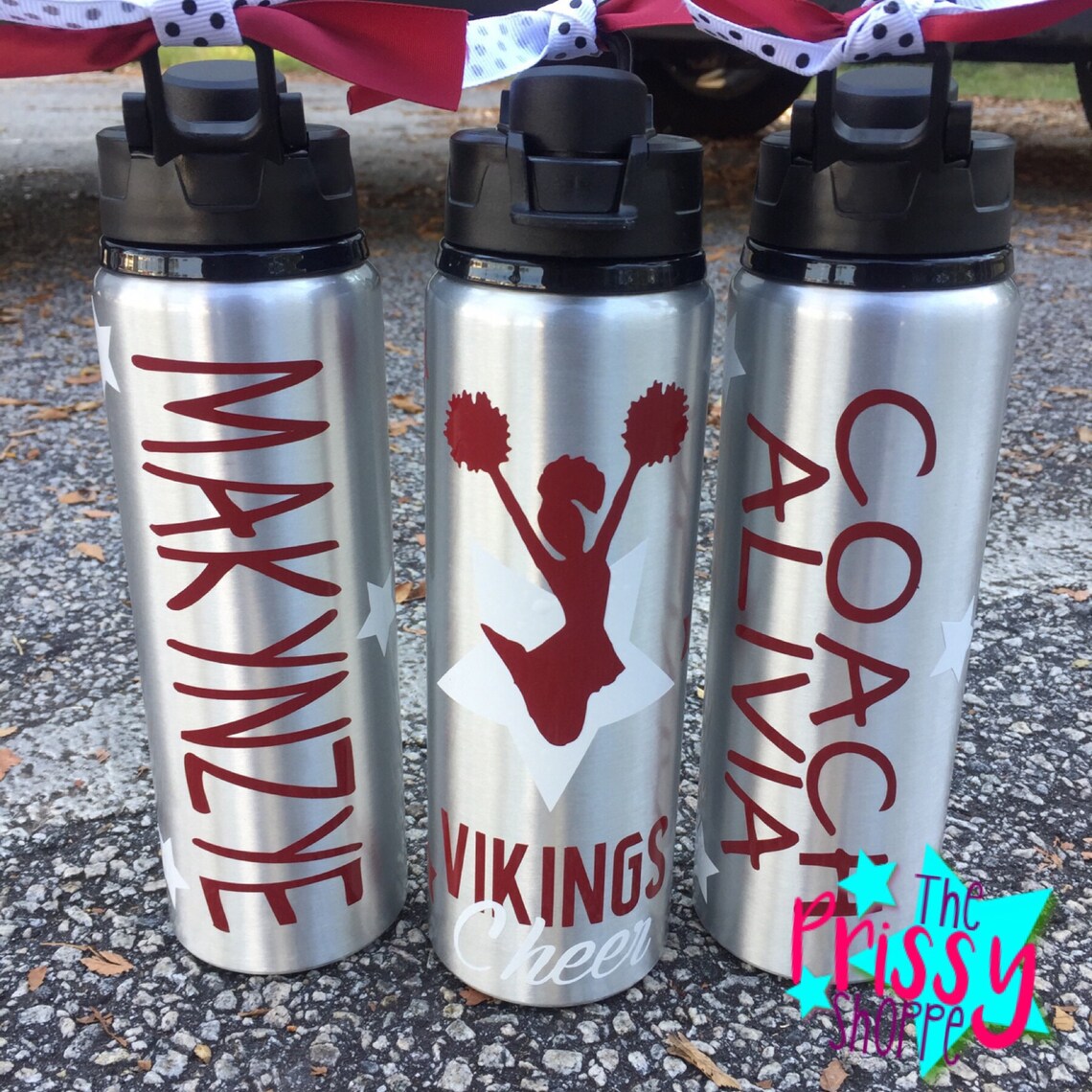 Personalized Cheer Bottles / Cheerleading Water Bottle/Cheer Etsy