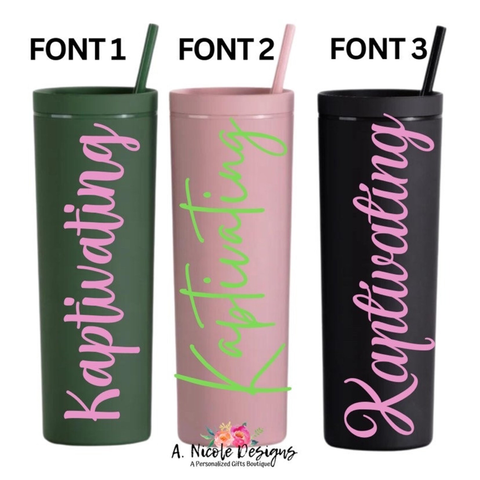 Personalized Tumbler Name Tumbler Alpha Kappa Alpha Etsy