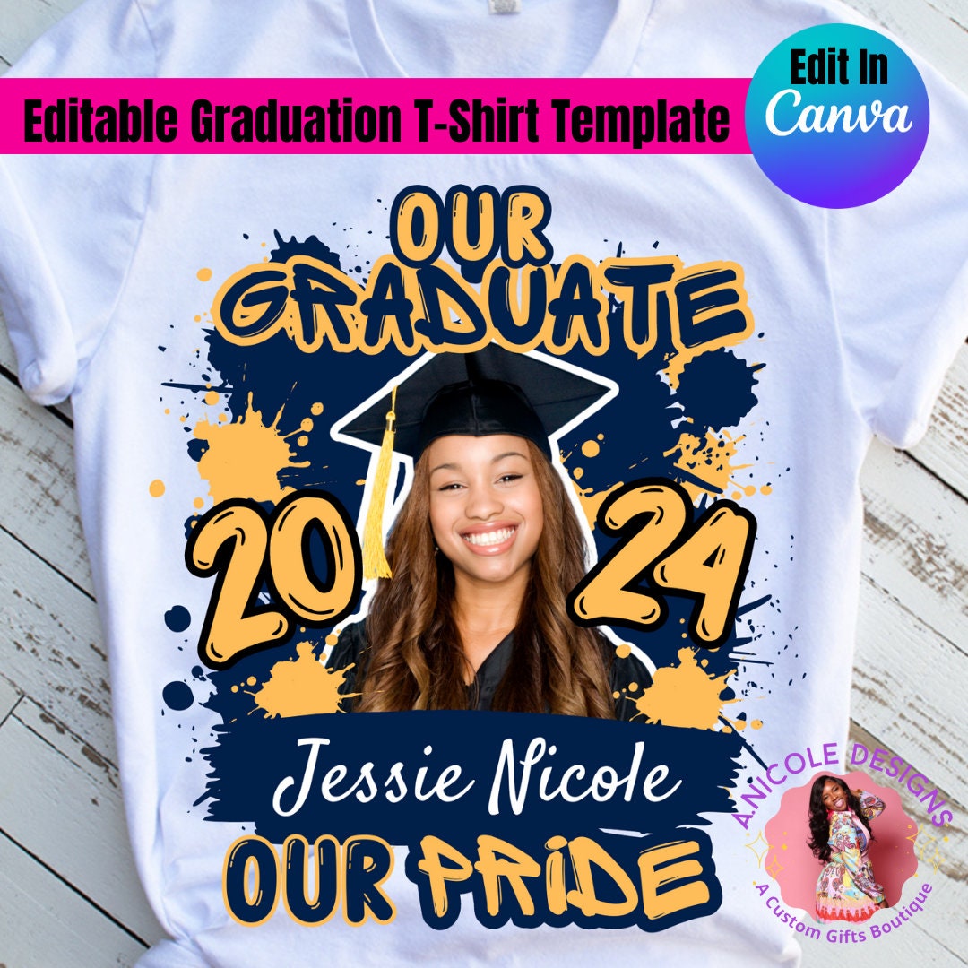Editable Graduation T shirt Template 3 Etsy Editable Graduation T shirt Template 3 Etsy