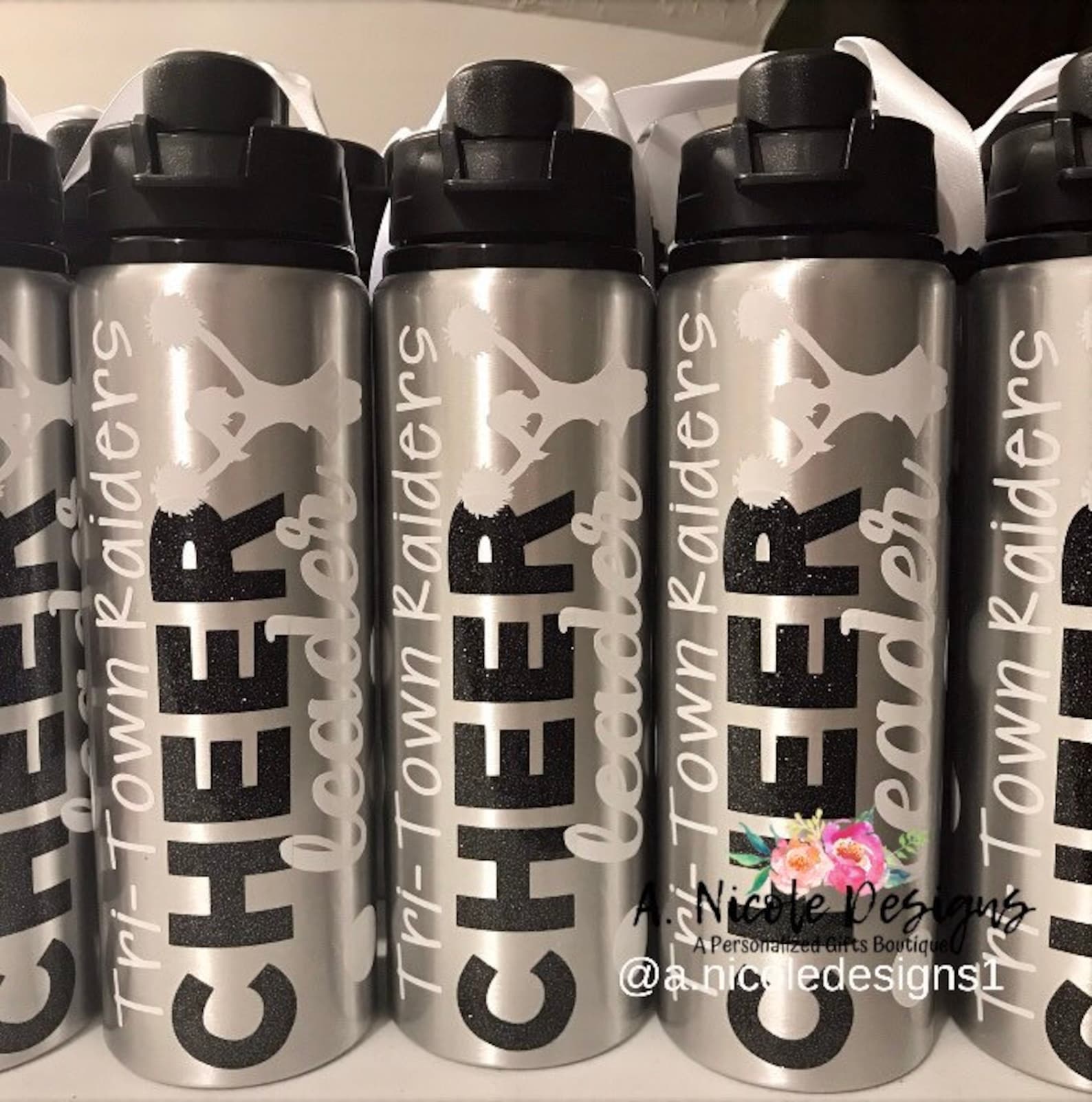 Personalized Cheer Bottles / Cheerleading Water Bottle/Cheer Etsy