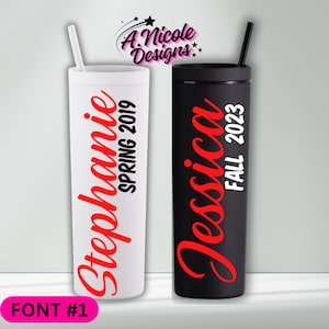 DST Inspired Name + Crossing Year Tumbler