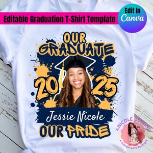 Editable Graduation T-Shirt Template #3