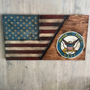 Split US and Navy flag