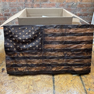 Wood Wavy Textured Flag (natural colors) - Medium