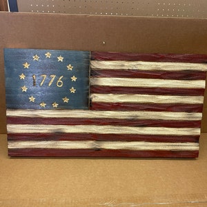 Holz 1776 Fahne - klein