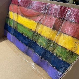 Pride Flag, wood wavy, medium
