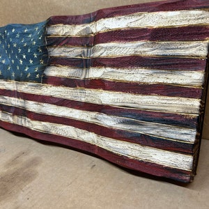 Textured Wood Wavy Flag -  Extra Small