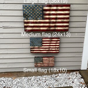 Wood Wavy USA Flag Large image 4