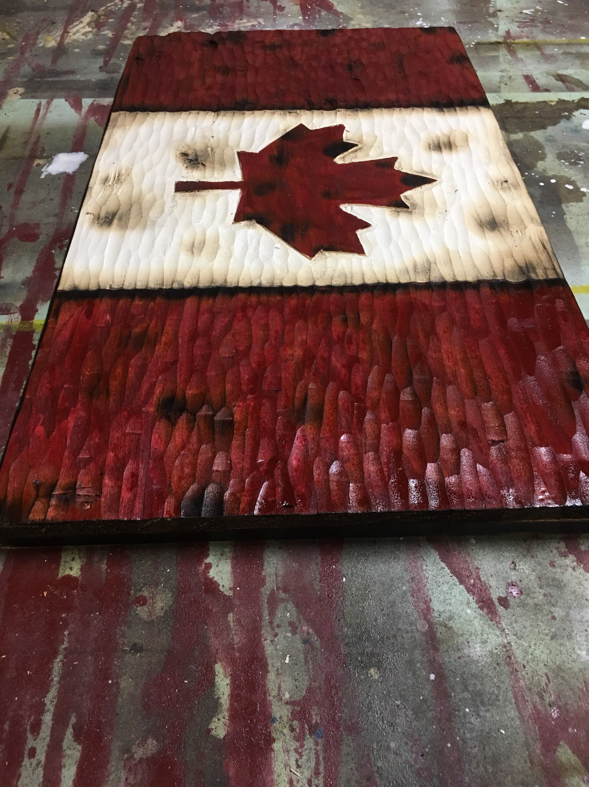 Wood Canadian Flag Etsy