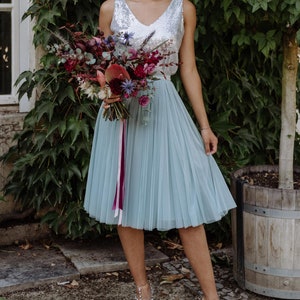 Constant Love® Dusty-Mint Jupe courte en tulle Jupe de mariage demoiselle d'honneur image 1