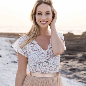SALE Constant Love® Spitzen Oberteil Rom Wave - Stretchspitze - Brauttop Hochzeit