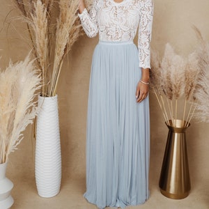 Constant Love Pastel Blue Floor-length tulle skirt - wedding skirt bride or bridesmaid