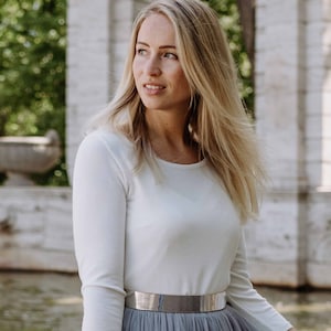 Constant Love® bridal sweater WHITE with back cutout made of viscose