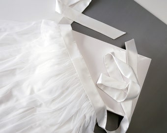 Constant Love® White Satin Ribbon - Bridal Belt - Bridal Registry Wedding