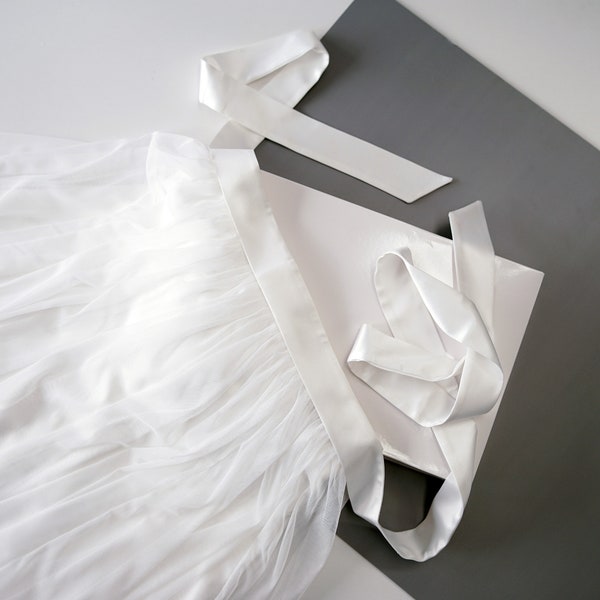 Constant Love® White Satin Ribbon - Bridal Belt - Bridal Registry Office Wedding