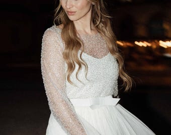 Constant Love® Glitter and Pearl Top Grasse - Top da sposa