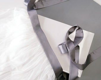 Constant Love® Grey Satin Ribbon - Bridal Belt - Bridal Registry Wedding