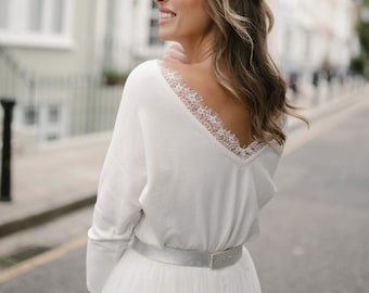 long dress lace design Marisa Off-Shoulder Long Sleeve Lace Gown