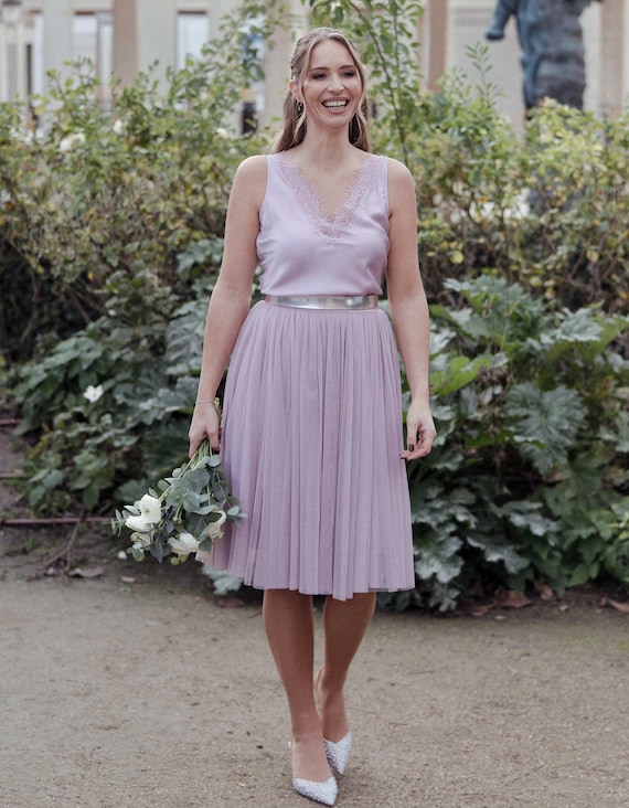 CONSTANT LOVE Tulle Skirt Short Dusty Pink - Etsy