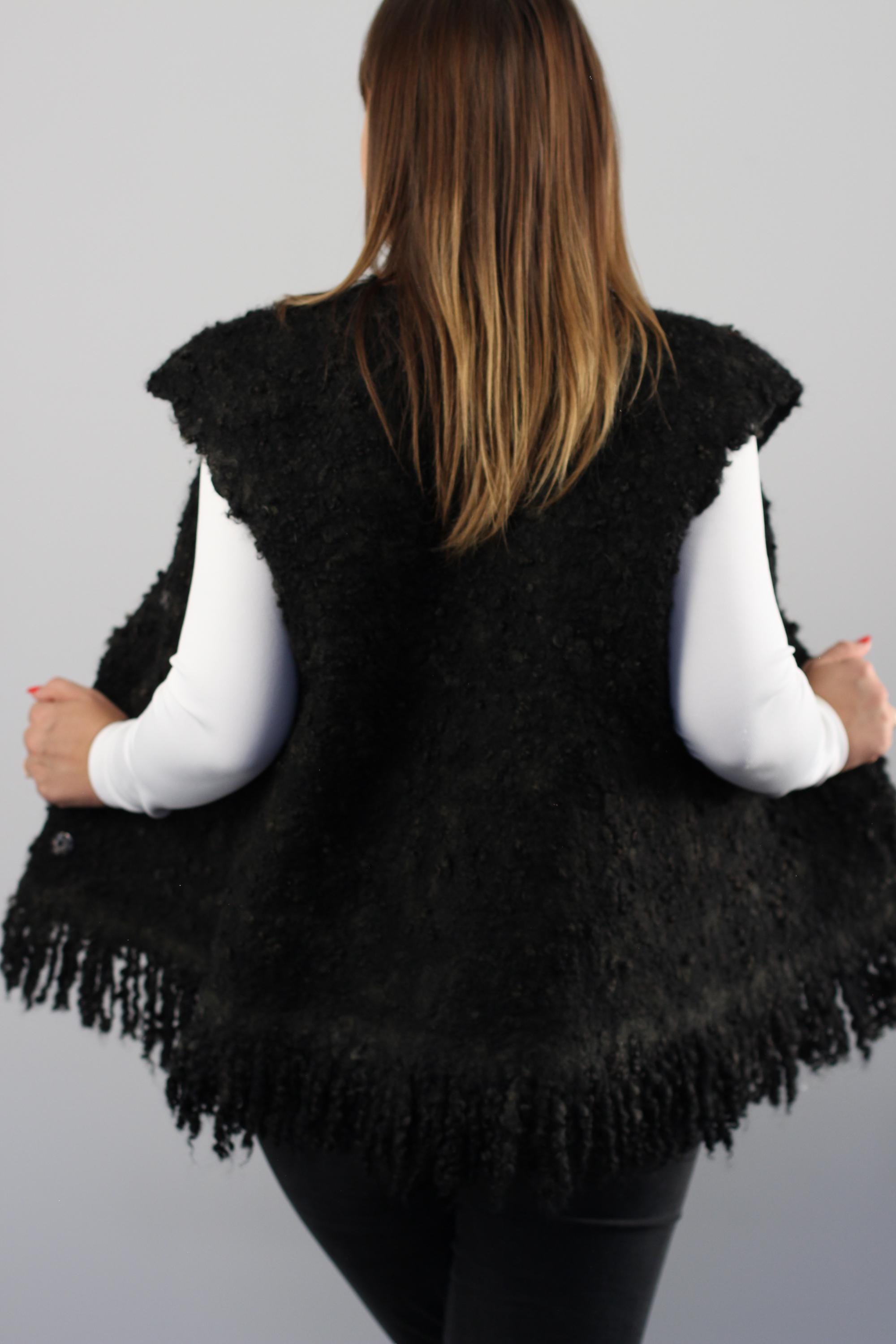 Na.e Handmade Wool Gilet Black 【公式通販】