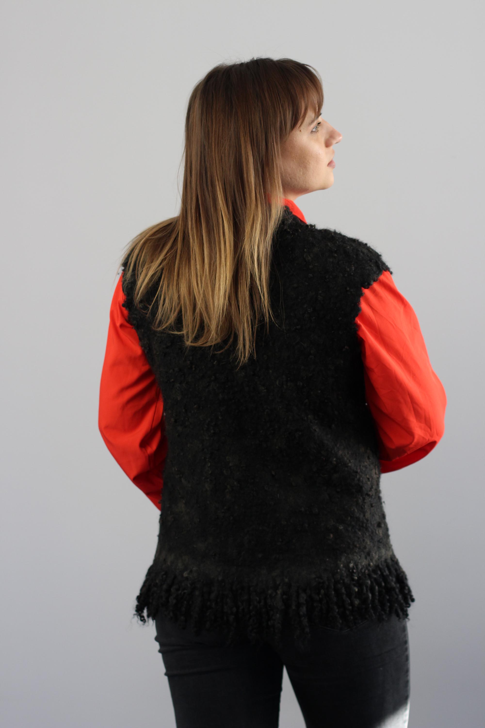 na.e Handmade Wool Gilet ジレ ロング ウールジレ Na.e Handmade Wool Gilet Black 【公式通販】