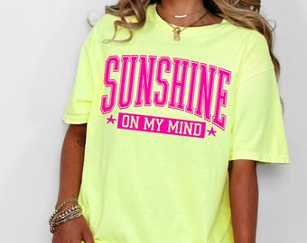 Summer Comfort Color Shirt - Summer Shirts - Vacation Tees - Vacay Tees - Pool River - Beach Shirt - Cruise Shirts - Sunkissed Shirt -Neon