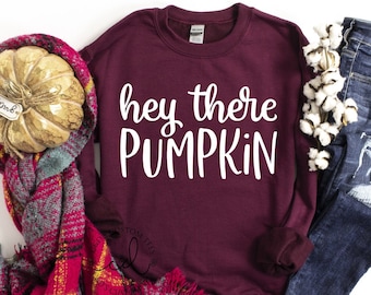 Hey There Pumpkin Sweatshirt - Women's Sweatshirt - Cute Fall Sweater - Fall Tees - Crewneck Sweater - Fall Sweatshirt - Graphic Sweater