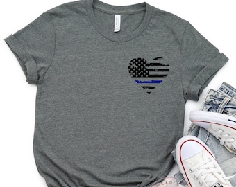 Back The Blue Shirt - Police Tees - Police Shirt - Thin Blue Line Shirt - Police Wife Shirt - Wife Shirt - Police Support Shirt