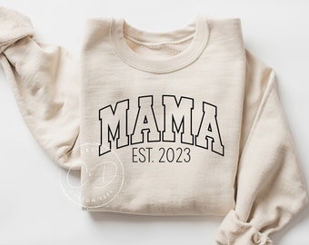 Mama Sweatshirt - Custom Mama Sweatshirt - Women's Sweatshirts- Unisex Sweatshirts - Women's Sweatshirt - Gifts For Mom - Mama Sweatshirts
