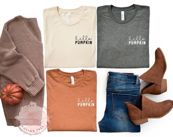 Fall Shirts - Fall Tees - Fall TShirts -Hello Pumpkin Tee - Thanksgiving Tee - Cute Fall Shirts - Fall Graphic Tees - Women's Fall Tee