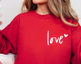 Sudadera de San Valentín - Camiseta de San Valentín - Camiseta de San Valentín para mujer - Camisetas de San Valentín - Camisas de San Valentín - Sudadera de mujer