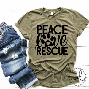 Peace Love Rescue Short-Sleeve Tee ⎮ Animal Rescue Collection – Connected  Clothing Company
